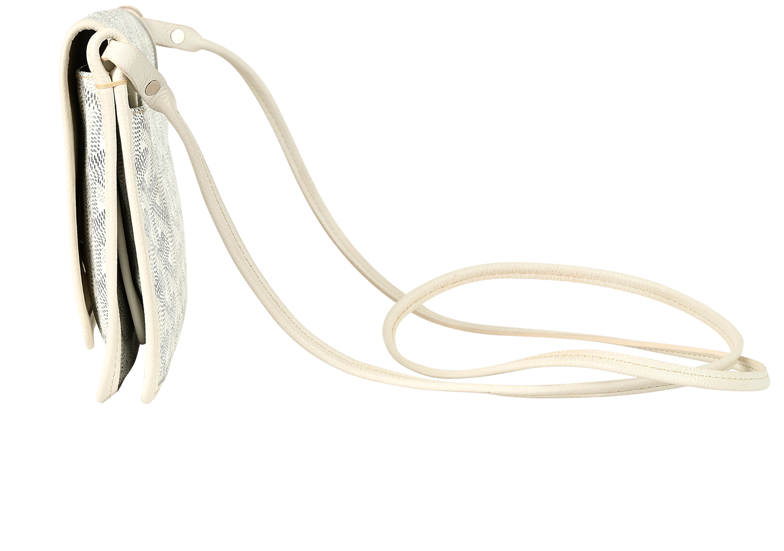 Plumet Pouch-Wallet, &pound;1,100, Handbags, White, Canvas, Bottom view